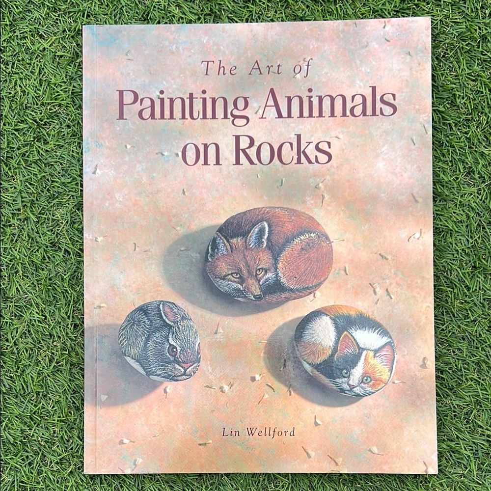 ART BOOK The Art of Painting Animals on Rocks, 1990’s arts & crafts Lin Wellford